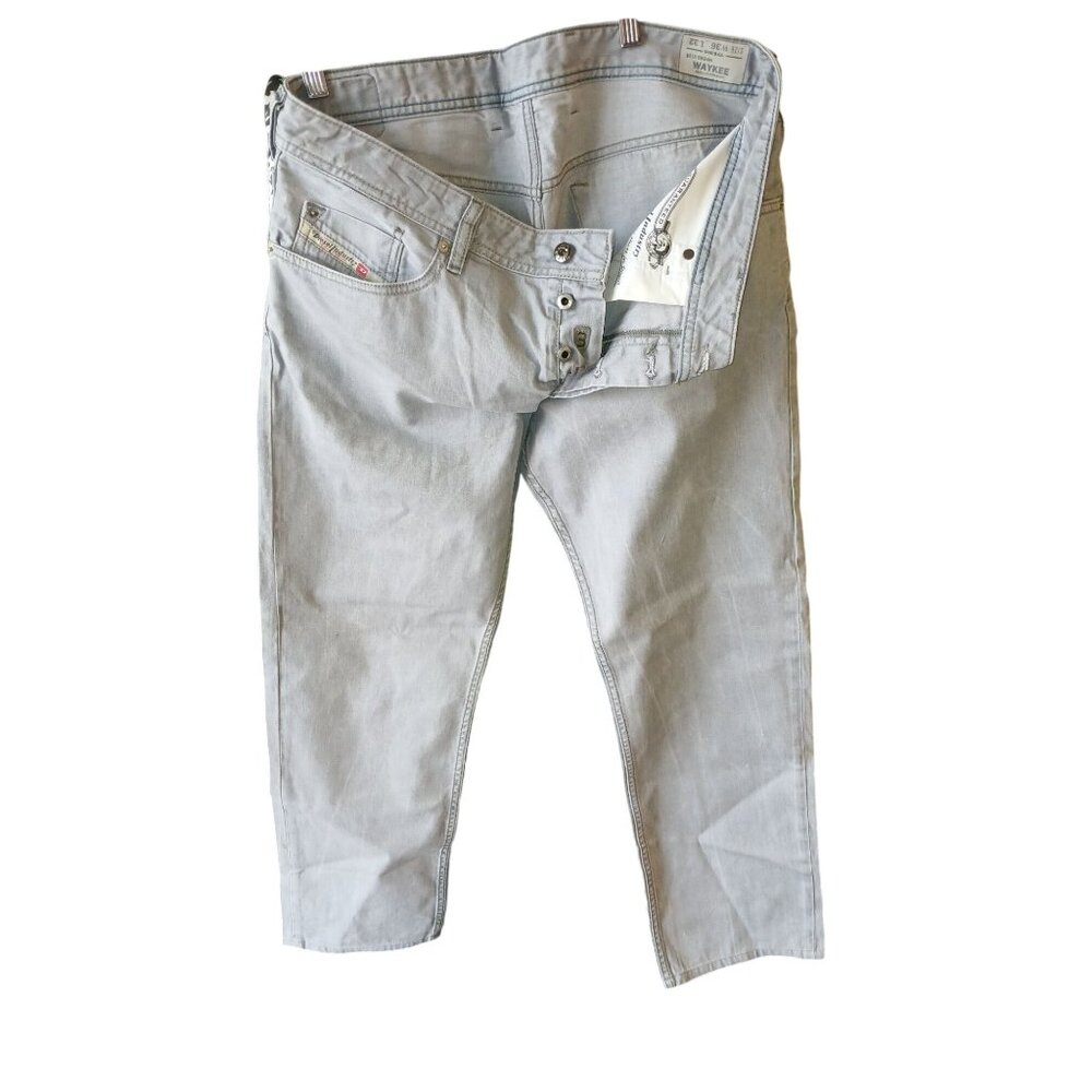 NWOT Diesel Waykee Light Gray Regular Straight Jeans Mens Size 36 - JK12-ww